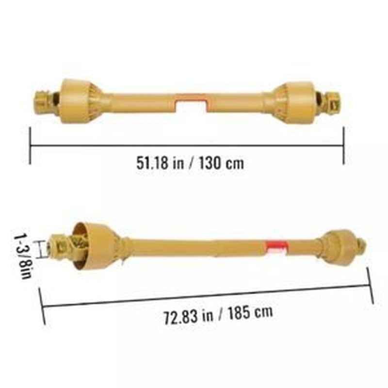 1-3/8' 6-Spline PTO Drive Shaft 51'-73' for Brush Hog T5-YIIIP-1300-05B-05B