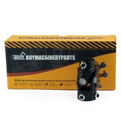 Junta universal de dirección negra de 1" DD x 3/4-30 estrías, eje de junta universal simple, longitud total: 83 mm (3-1/4")