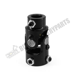 Junta universal de dirección negra de 1" DD x 3/4-30 estrías, eje de junta universal simple, longitud total: 83 mm (3-1/4")