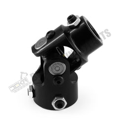 Junta universal de dirección negra de 1" DD x 3/4-30 estrías, eje de junta universal simple, longitud total: 83 mm (3-1/4")