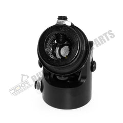 Junta universal de dirección negra de 1" DD x 3/4-30 estrías, eje de junta universal simple, longitud total: 83 mm (3-1/4")