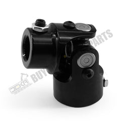 Junta universal de dirección negra de 1" DD x 3/4-30 estrías, eje de junta universal simple, longitud total: 83 mm (3-1/4")