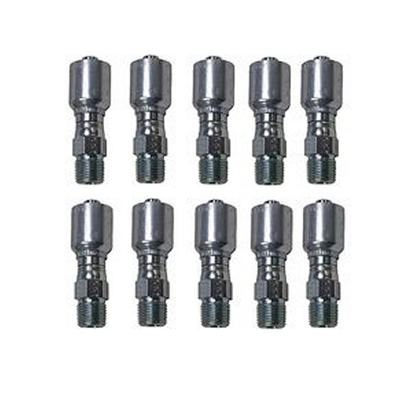 10PCS Hydraulic Hose Fitting With 1/4 Male Pipe Swivel 11343-4-4 for Parker