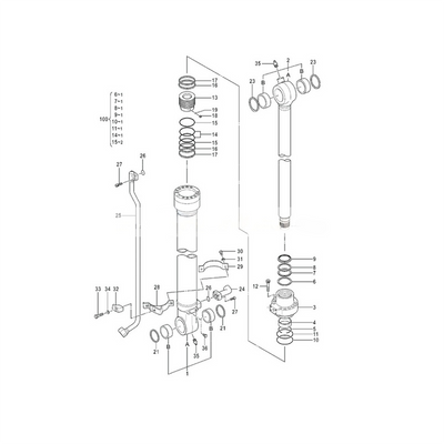 For Hitachi Excavator ZX250H-3 ZX250K-3 ZX250W-3 Bucket Cylinder Seal Kit 1102306