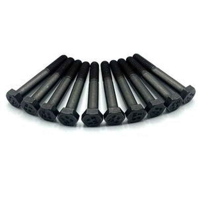 12-Piece Hex Head Cap Screws 3929537 for CASE Tractor Engines 2155 2366 1150E