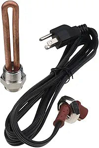 120V 1000W 3/4"NPT Engine Block Heater Assembly 1214R 30307 LR93521 3500043 for Ford Caterpillar Hino Mack Mercury Nissan Lincoln International Detroit