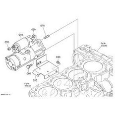 12V 9T Starter Motor 1K012-63010 for Kubota Engine V3300 V3600 V3800 WG3800 Tractor M126XDTC M8540HDNB - Buymachineryparts