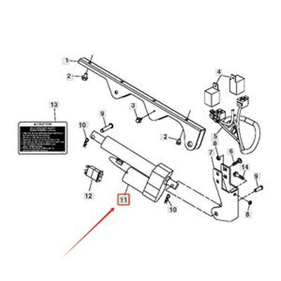 12V Actuator D1210B505 for John Deere Utility Vehicle CS CX FE250D FE290D GATOR