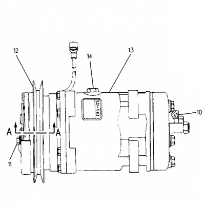 A/C Compressor 7T-7825 3E-7704 for 12V Sanden SD510 SD5H16 Caterpillar CAT 205B 206B 211B 416B 426B 438B 918F 950F