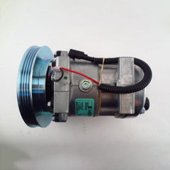 12V A/C Compressor 4105 47693200 84356660 compatible with Sanden SD7H15 for CASE Loader 121F 21F 221F 321F 570NXT 580N 580SN 590SN