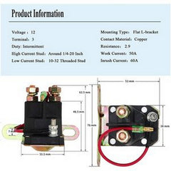 12V Starter Solenoid Relay Switch 3085521 for Polaris 250 300 400 500 600 700 ATP Big Boss Magnum Sportsman ATV UTV - Buymachineryparts