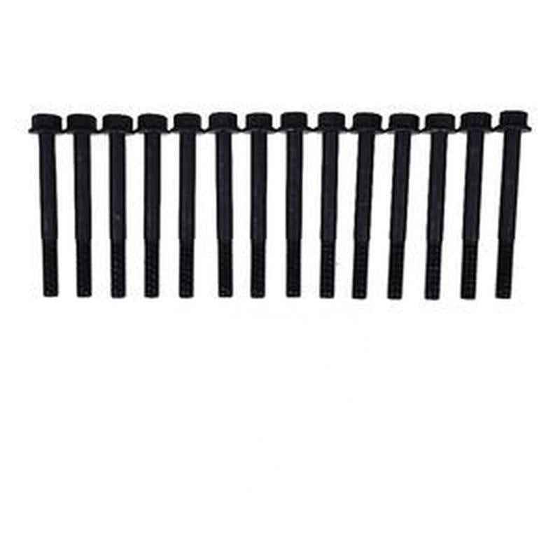 14-Piece Cylinder Head Bolt Kit YM119810-01200 for Komatsu Excavator 3D75/76E/78AE