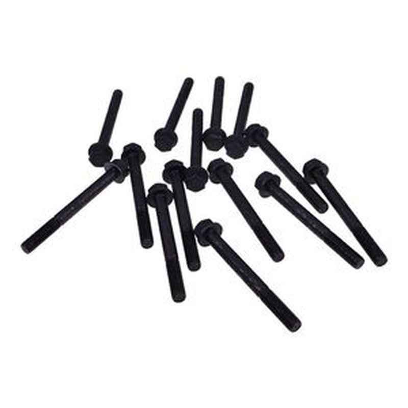 14-Piece Cylinder Head Bolt Kit YM119810-01200 for Komatsu Excavator 3D75/76E/78AE