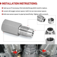 45/90 Degree O2 Bung Extension Oxygen Sensor Extender Catalytic Converter Universal O2 Oxygen Sensor Spacer