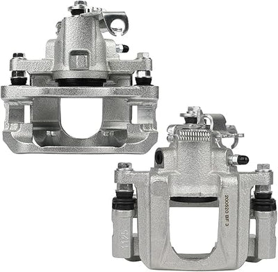 18B5081 18B5080 Silver Brake Calipers With Bracket Fit For Chrysler Town & Country 2008-2012 For Dodge Grand Caravan 2008-2012 For Volkswagen For Routan 2009-2012 2pcs Rear Left Right