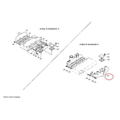 Exhaust Manifold 19274-12312 for Kubota Engine D1403 D1703