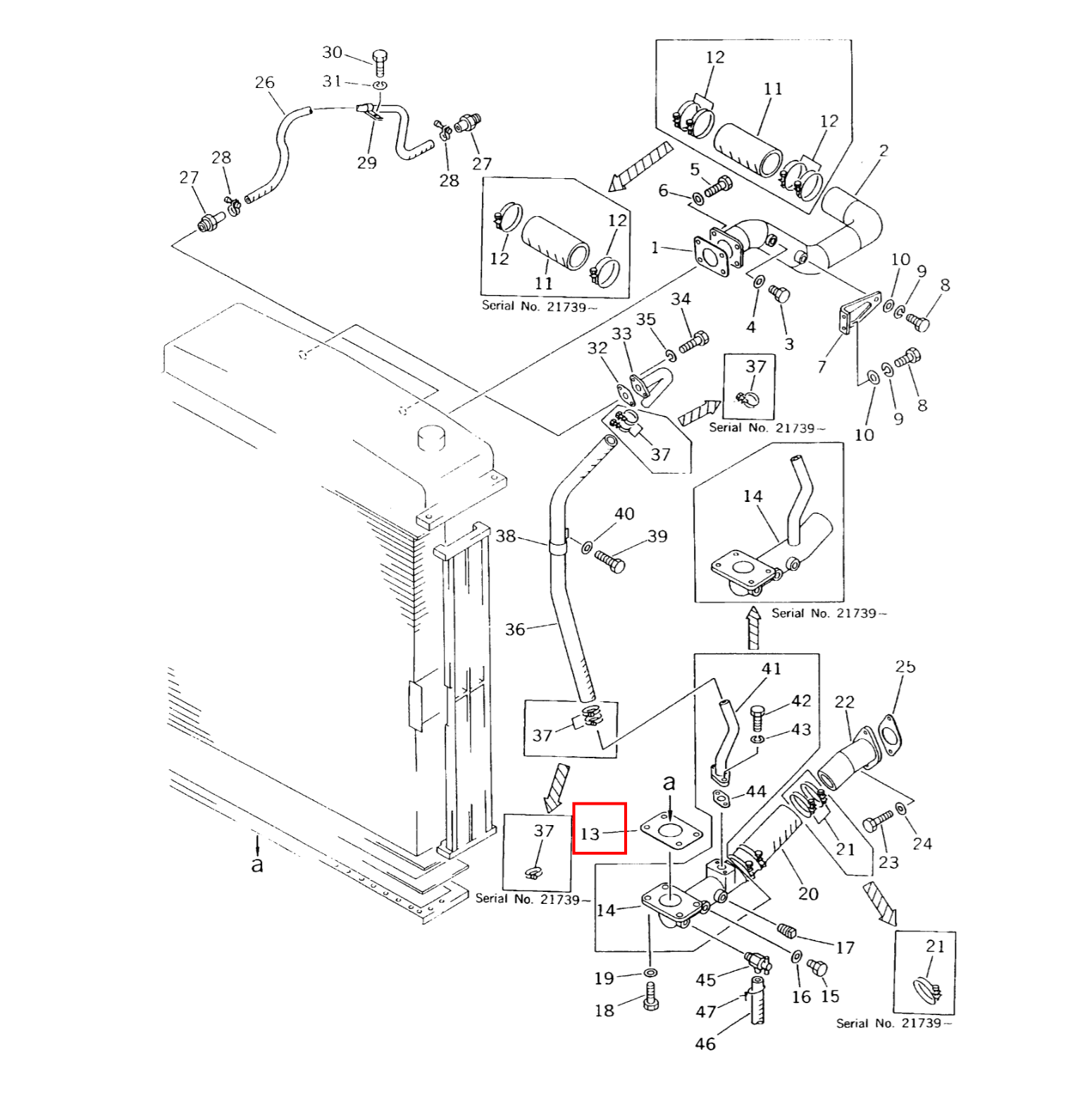 195-03-11371 gasket for D355C-3 Komatsu original - Buymachineryparts