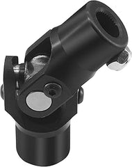 Junta universal de dirección negra de 3/4" redonda x 5/8"-36 estrías, eje de junta universal simple, longitud total: 96 mm (3-3/4")