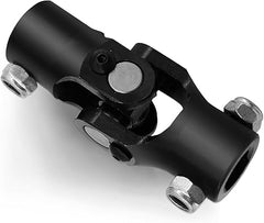 Acoplamiento universal de junta universal para eje de dirección simple, negro, 3/4", 48 estrías x 3/4", longitud total de 3-3/4".