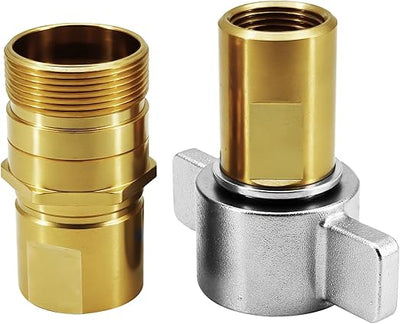 Acoplamiento/juego de acoplamiento hidráulico de desconexión rápida con tuerca de mariposa para línea húmeda de 1