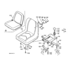 2 uds resorte de asiento 67061-45970 para Tractor Kubota B1550D B1750D B2150D B6200HSTD B7200HSTD GF1800 G1700 G2000 