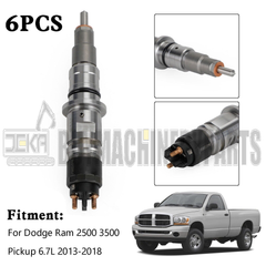 6PCS Common Rail Fuel Injector 0986435574 Fits Dodge Cummins 6.7L 2013-2018