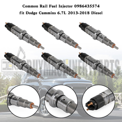 6PCS Common Rail Fuel Injector 0986435574 Fits Dodge Cummins 6.7L 2013-2018