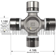 Kit de juntas universales 5-1410X serie 1410/SPL36 (OSR) compatible con Spicer