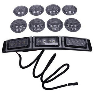 Kit de conversión de luz LED para capó delantero, 228W, 12V, 24V, para Tractor John Deere 4050 4250 4450 4055 4255 4455