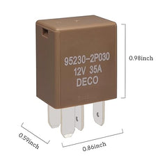 2 Pcs 4 Pin 12V 35A Power Relay 95230-2P030 for Hyundai Accent Azera Elantra Genesis G70 G80 G90 GV80 Kia Forte Sorento