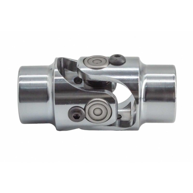 3/4" Smooth Round x 3/4" Smooth Round Chrome Steering Universal U Joint Coupler - Buymachineryparts