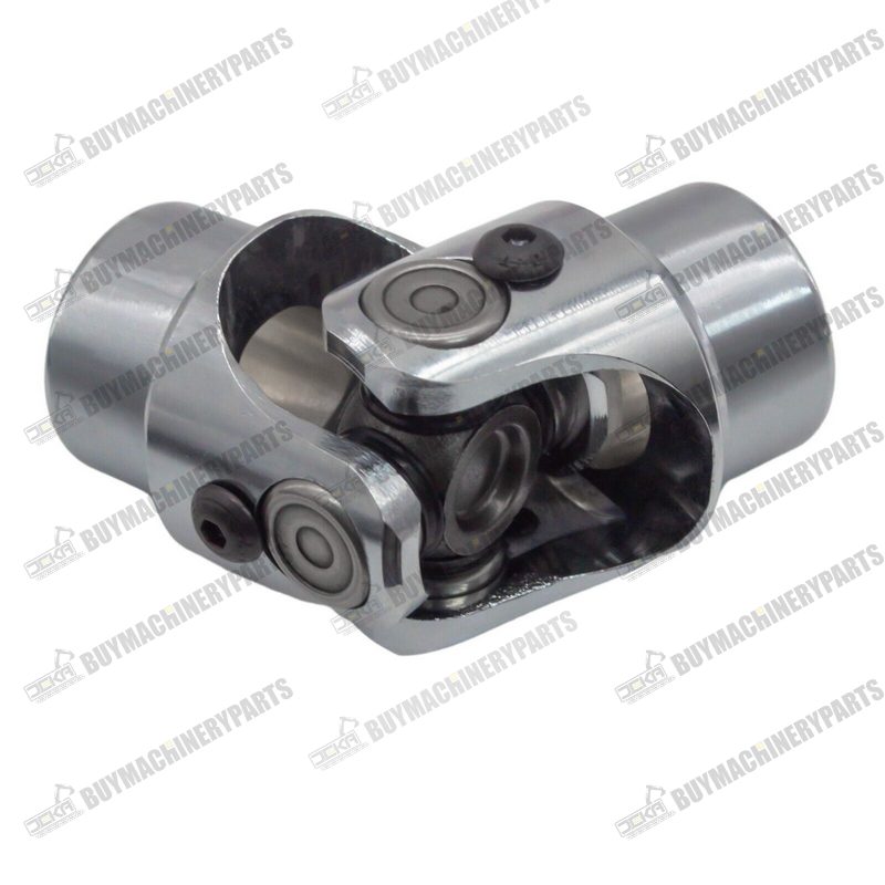 3/4" Smooth Round x 3/4" Smooth Round Chrome Steering Universal U Joint Coupler - Buymachineryparts