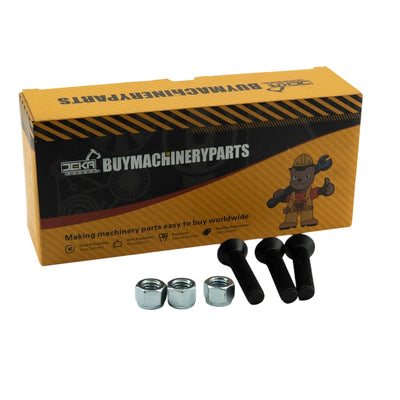 3 Chipper Knife Blade Bolts with Locknut 900-4900-53 for Bandit Wood Chipper M-90XP M-100 M-150 M-200 M-250 1/2 x 2.5''