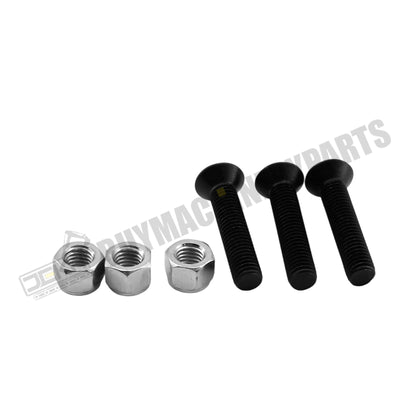 3 Chipper Knife Blade Bolts with Locknut 900-4900-53 for Bandit Wood Chipper M-90XP M-100 M-150 M-200 M-250 1/2 x 2.5''