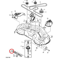 3 uds hoja GX21784 GY20852 para Tractor John Deere D140 D150 D155 D160 E140 E150 E160 E170 
