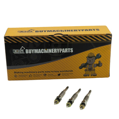 Kit com 3 velas de incandescência 32A66-03100 para escavadora com motor Mitsubishi S3L S3L2