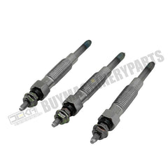 3 Pcs Glow Plug Kit 32A66-03100 for Mitsubishi S3L S3L2 Engine Excavator
