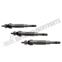 3 Pcs Glow Plug Kit 32A66-03100 for Mitsubishi S3L S3L2 Engine Excavator