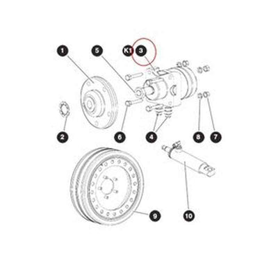 300cc Wheel Motor SJ-204324 for SkyJack Scissor Lift