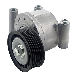 Conjunto tensor da correia de transmissão 38357 com polia, compatível com Mazda 3 2004-2013 e Mazda 5 2006-2010. Substitui a peça L37215980.