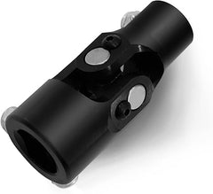 Junta universal de dirección negra de 3/4" -20 estrías x 1", eje de junta simple en U, longitud total: 96 mm (3-3/4")