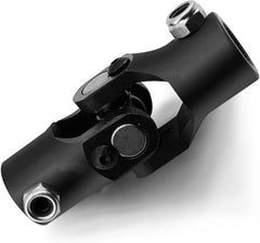 Junta universal de dirección negra de 3/4"-30 estrías x 3/4" DD, eje de junta simple, longitud total: 96 mm (3-3/4")