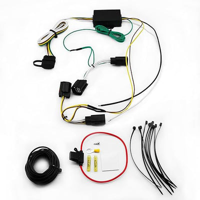 Arnés de cableado plano de 4 vías para remolque 56331 compatible con Dodge Grand Caravan 2011-2020, Chrysler Town & Country 2011-2016 y Chrysler Grand Caravan 2021-2022.