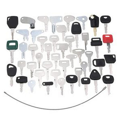 47 Pcs Ignition Key for Bobcat Komastu New Holland CASE John Deere and More - Buymachineryparts