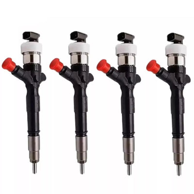 4 inyectores de combustible Common Rail diésel 23670-09071 para Toyota Hilux