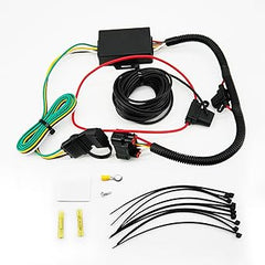 Chicote de cablagem para reboque de 4 vias 56420 compatível com Hyundai Santa Fe 2019-2023, Palisade 2020-2022, Santa Cruz 2022-2024, Tucson 2022-2023, Kia Telluride 2020-2022 e Carnival 2022-2024.