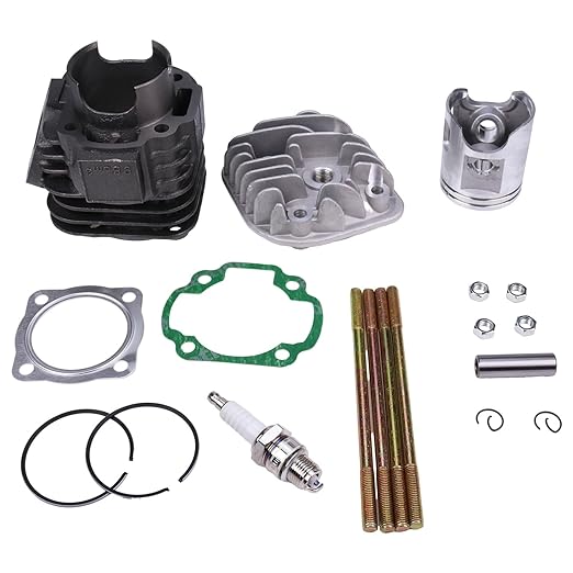 52mm Cylinder Head Piston Gasket Kit 0450007 for Polaris ATV Predator90 Sportsman90 Yamaha JOG Motorcycle 100 90cc 100cc 4DM