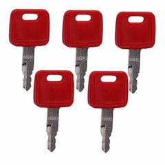 5 Pcs Ignition Start Key H800 for Fiat Hitachi John Deere Excavator CASE Dozer New Holland