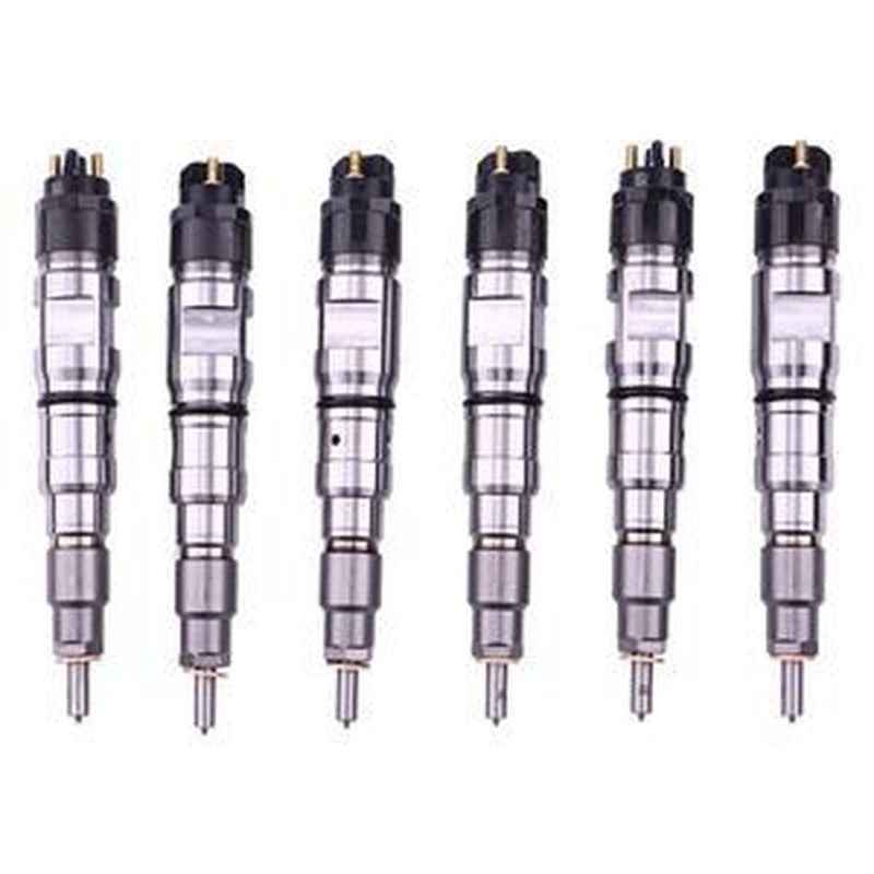 6-Piece Fuel Injector Set 0445120443/0445120451/7006351C for Engine