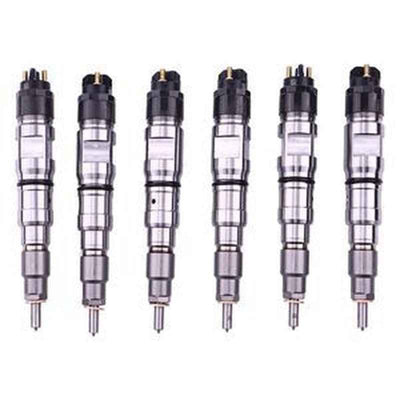 6-Piece Fuel Injector Set 0445120443/0445120451/7006351C for Engine